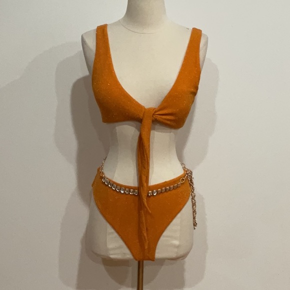 Maiyo Melody Bikini Set in Orange, Size: M/L - Picture 5 of 9